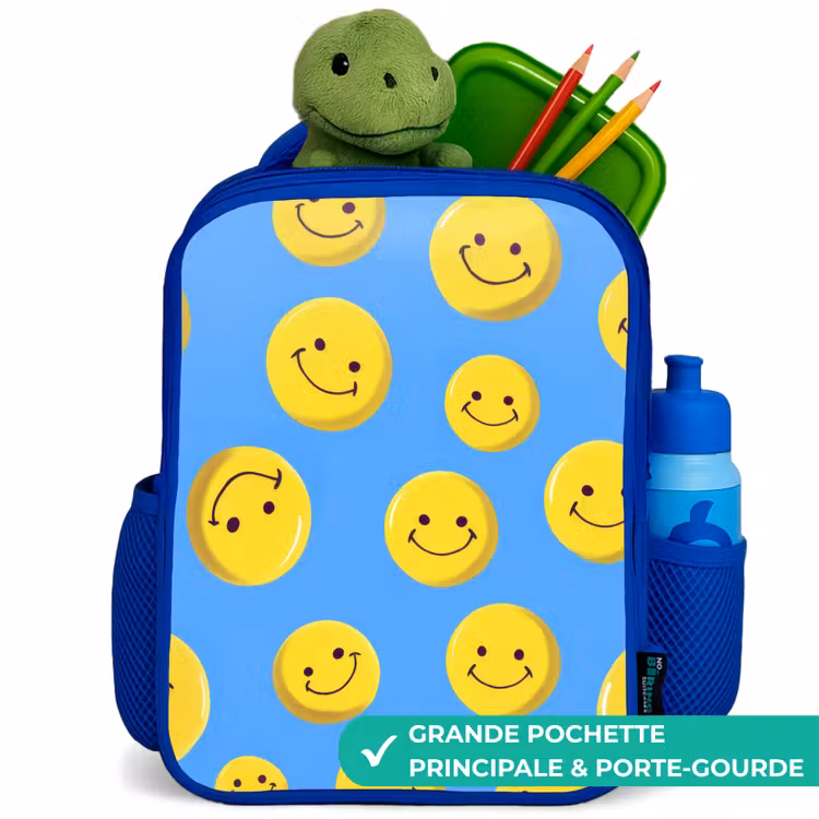 Sac à dos enfant - Bleu - Joyeuse pluie souriante — 5