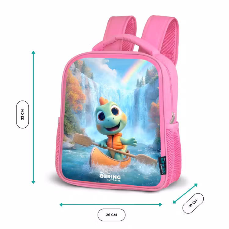 Sac à dos enfant - Rose - Dino - Nature - Cascade — 3