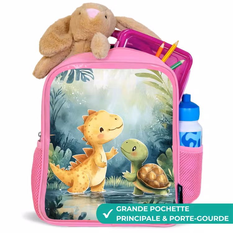 Sac à dos enfant - Rose - Dino - Tortue - Jungle — 2
