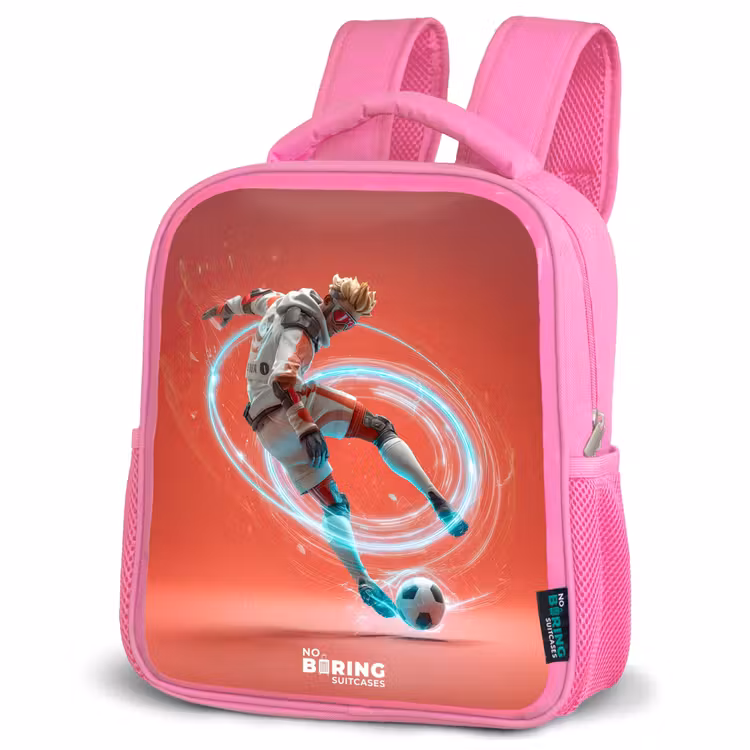 Sac à dos enfant - Rose - Football - Garçon - Rouge - Cercle lumineux — 4