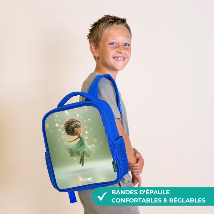 Sac à dos enfant - Bleu - Fée dansante dans la lumière verte — 4