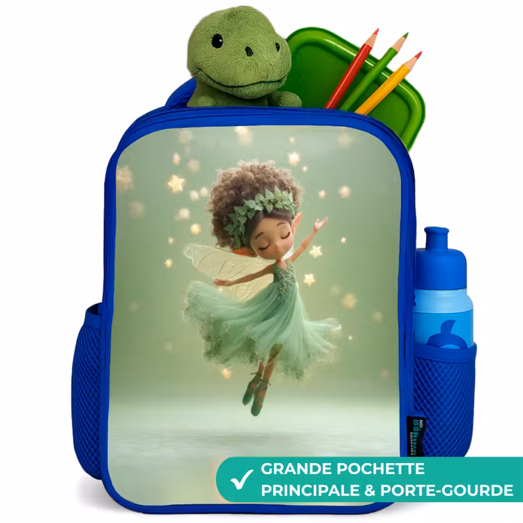 Sac à dos enfant - Bleu - Fée dansante dans la lumière verte — 5