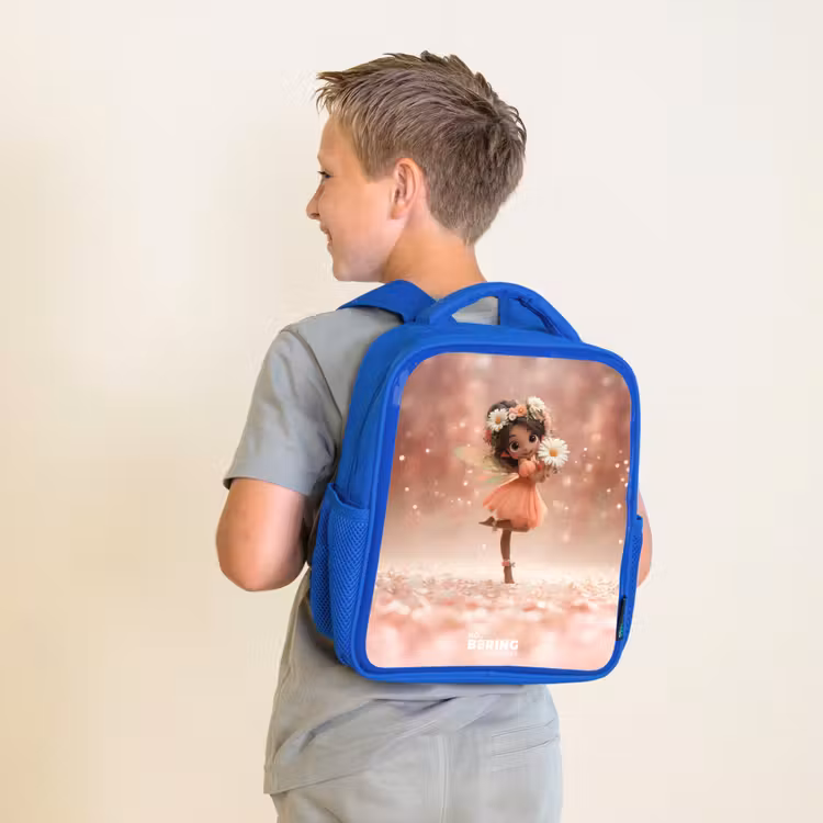 Sac à dos enfant - Bleu - Fée avec marguerites — 2