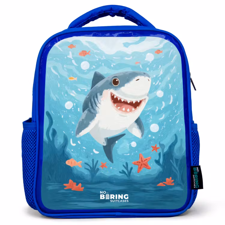 Sac à dos enfant - Bleu - Requin - Eau - Mer — 1