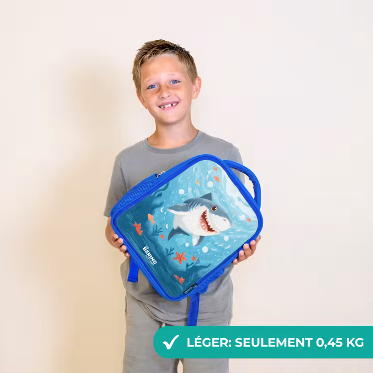 Sac à dos enfant - Bleu - Requin - Eau - Mer — 3