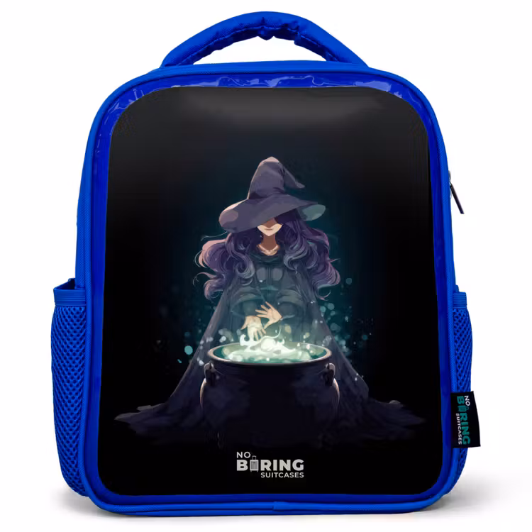 Sac à dos enfant - Bleu - Sorcière - Chaudron - Magie — 1