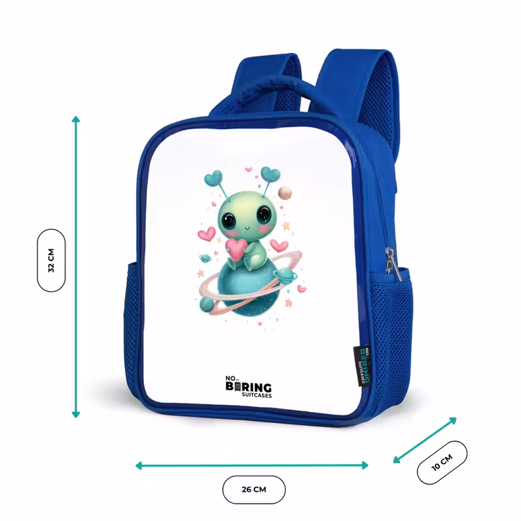 Sac à dos enfant - Bleu - Doux petit extraterrestre avec du cœur — 6