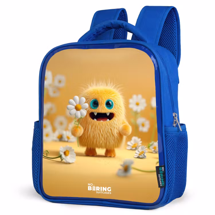 Sac à dos enfant - Bleu - Monstre - Créature - Fleur - Jaune — 7
