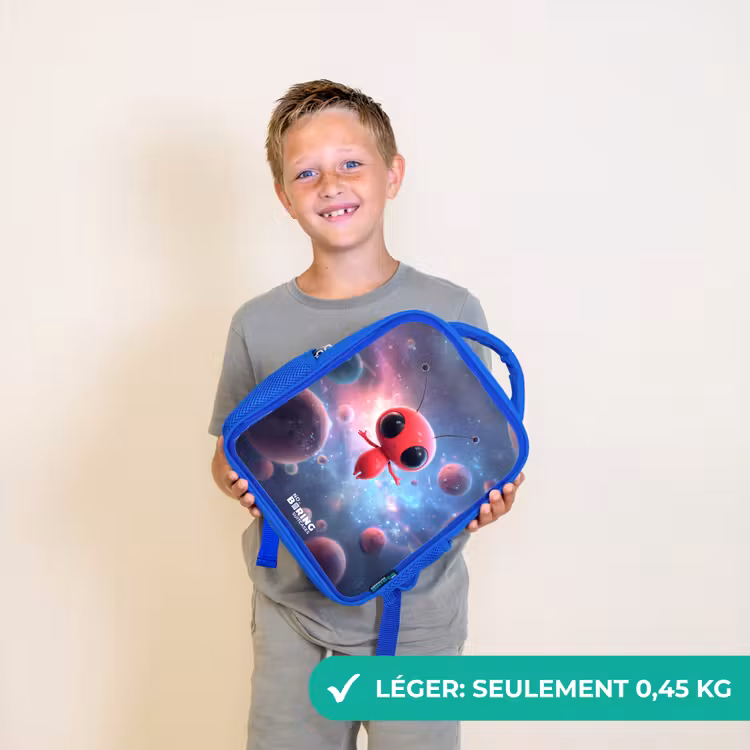 Sac à dos enfant - Bleu - L'être rouge de l'espace dans la danse cosmique — 3