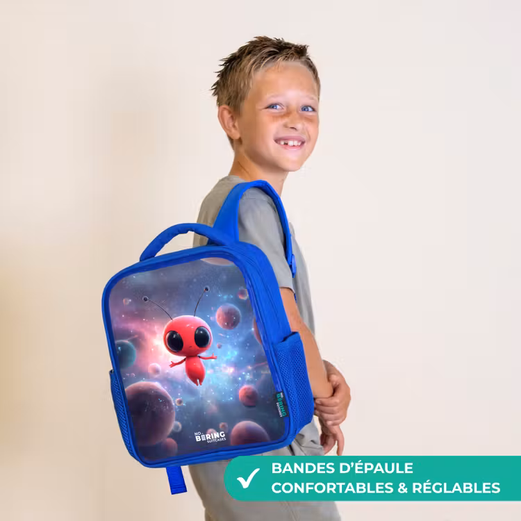 Sac à dos enfant - Bleu - L'être rouge de l'espace dans la danse cosmique — 4