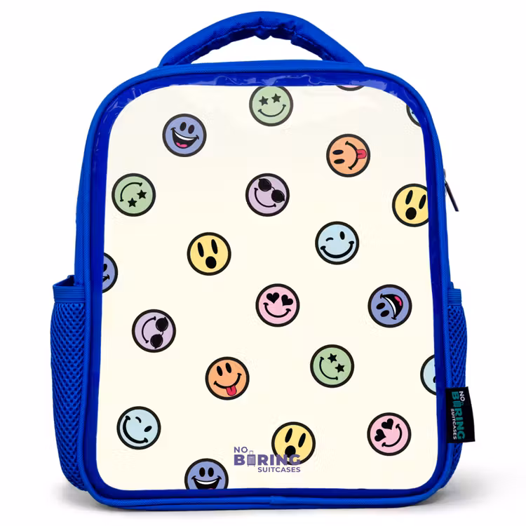 Sac à dos enfant - Bleu - Mélange de smileys espiègles — 1