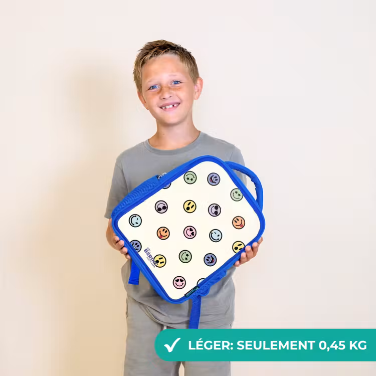 Sac à dos enfant - Bleu - Mélange de smileys espiègles — 3