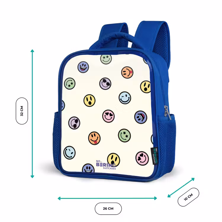Sac à dos enfant - Bleu - Mélange de smileys espiègles — 6