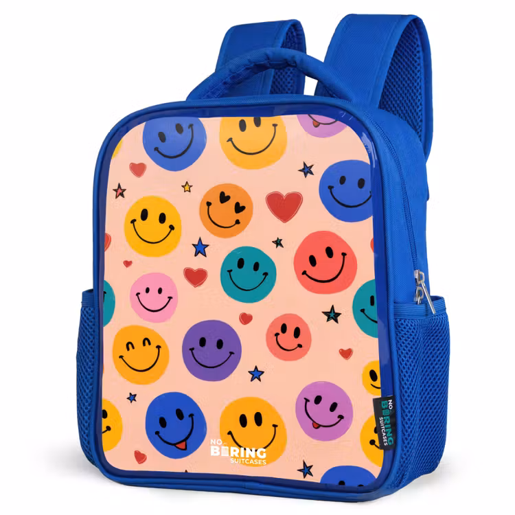 Sac à dos enfant - Bleu - Motif Smiley joyeux — 7