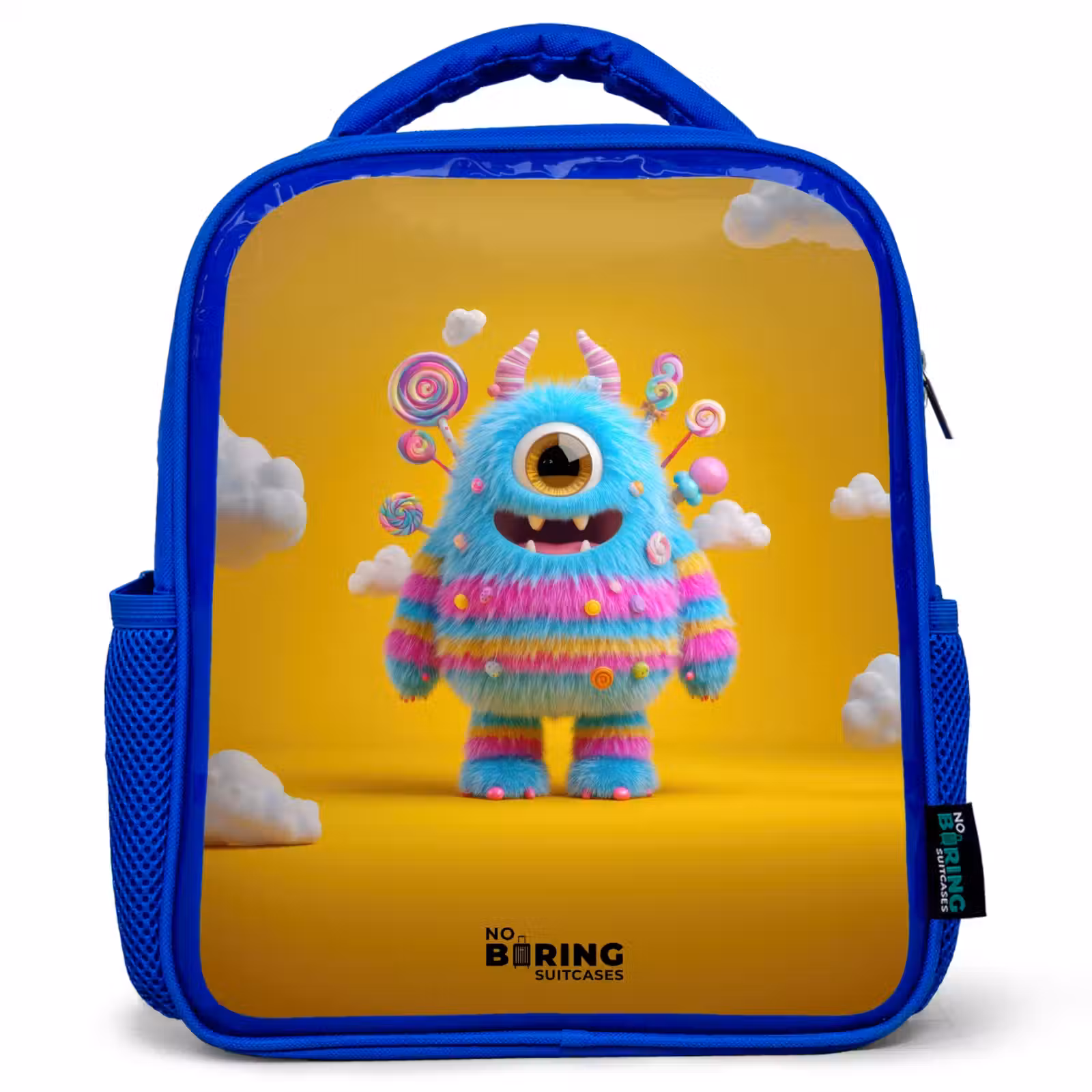 Sac à dos enfant - Bleu - Bonbons - Monstre - Arc-en-ciel — 1