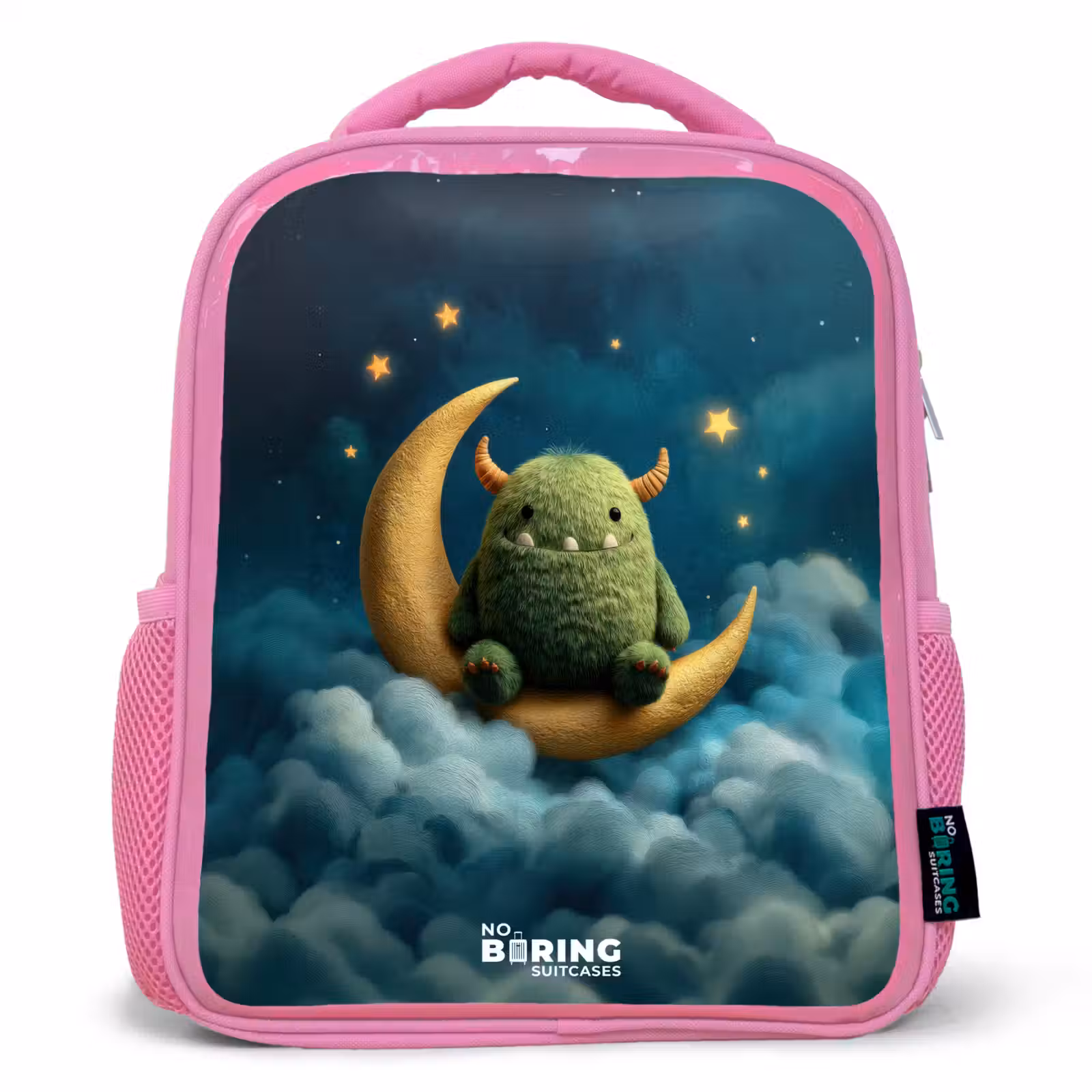 Sac à dos enfant - Rose - Groen monster op maansikkel — 1