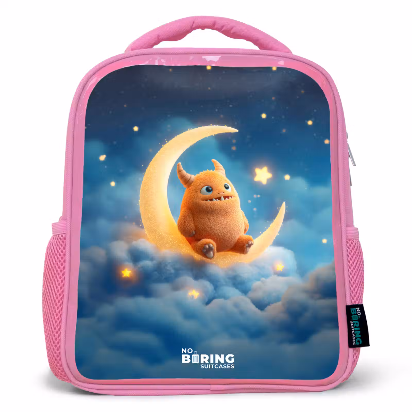 Sac à dos enfant - Rose - Oranje monster op maansikkel — 1