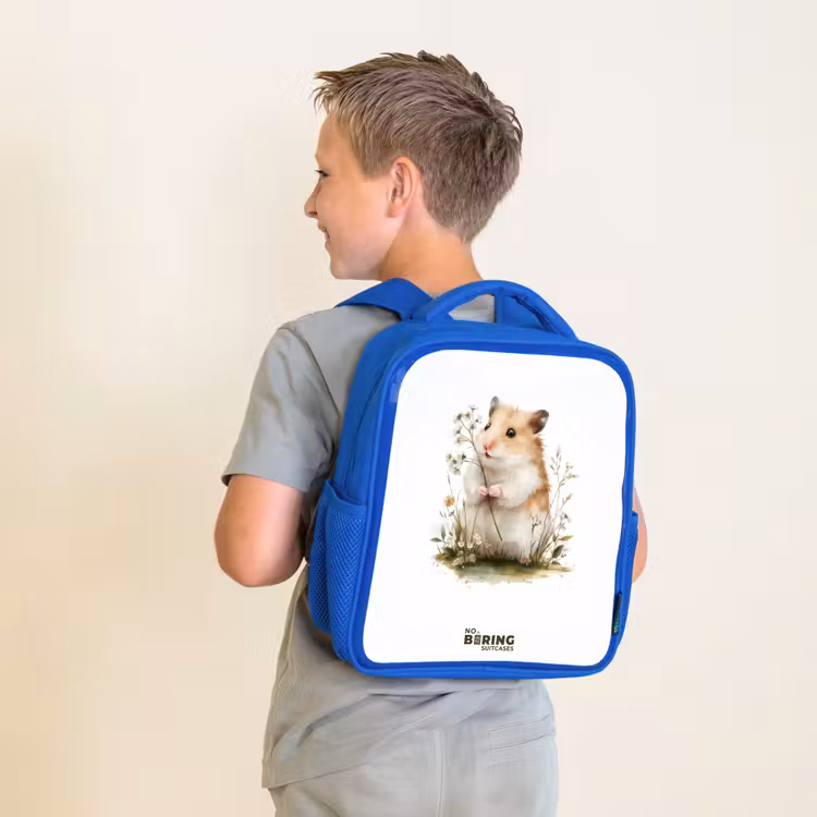 Sac à dos enfant - Bleu - Animal - Nature - Hamster — 2
