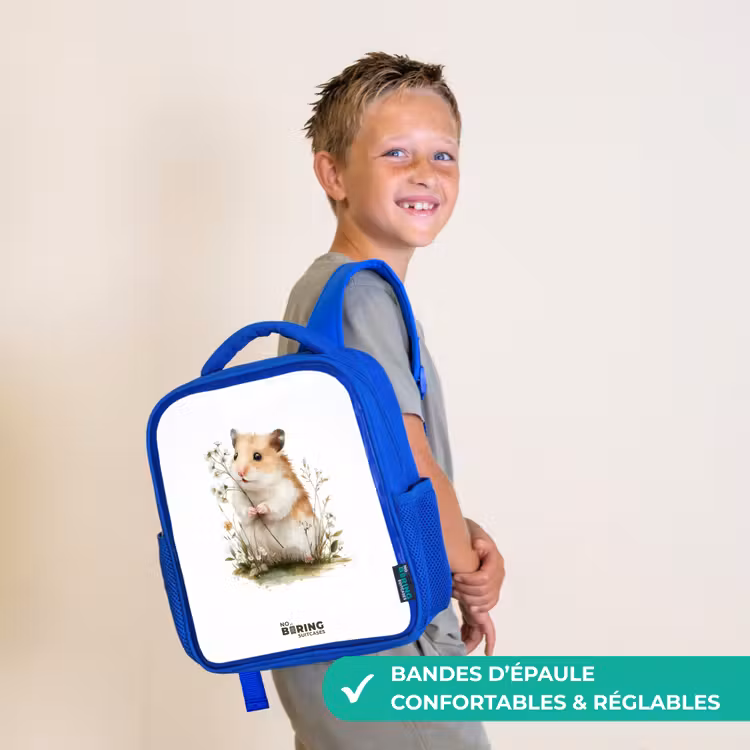 Sac à dos enfant - Bleu - Animal - Nature - Hamster — 4