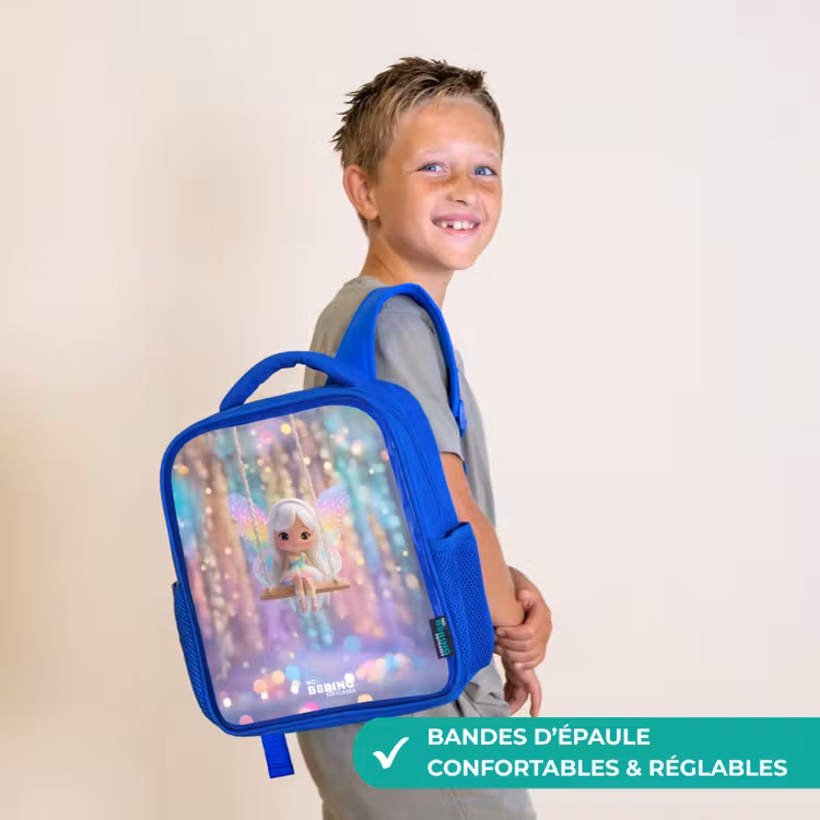 Sac à dos enfant - Bleu - Fée - Elfe - Arc-en-ciel — 4