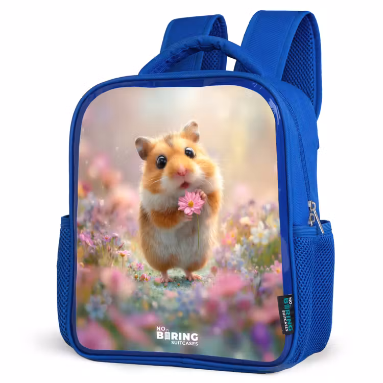 Sac à dos enfant - Bleu - Hamster - Fleur - Nature - Animal — 7