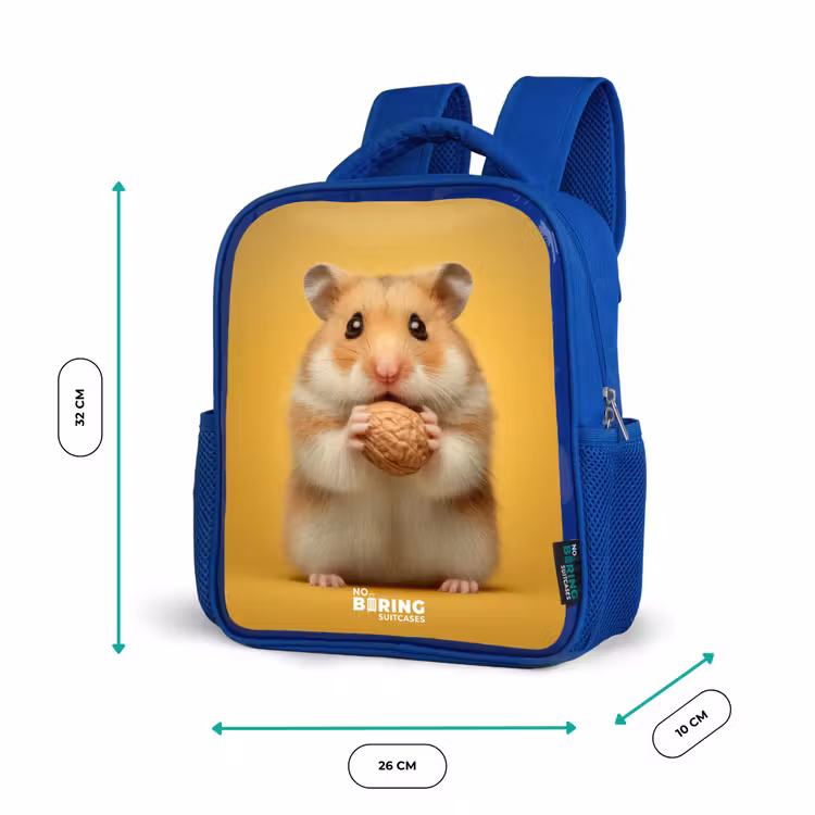 Sac à dos enfant - Bleu - Hamster - Noyer - Animal — 6