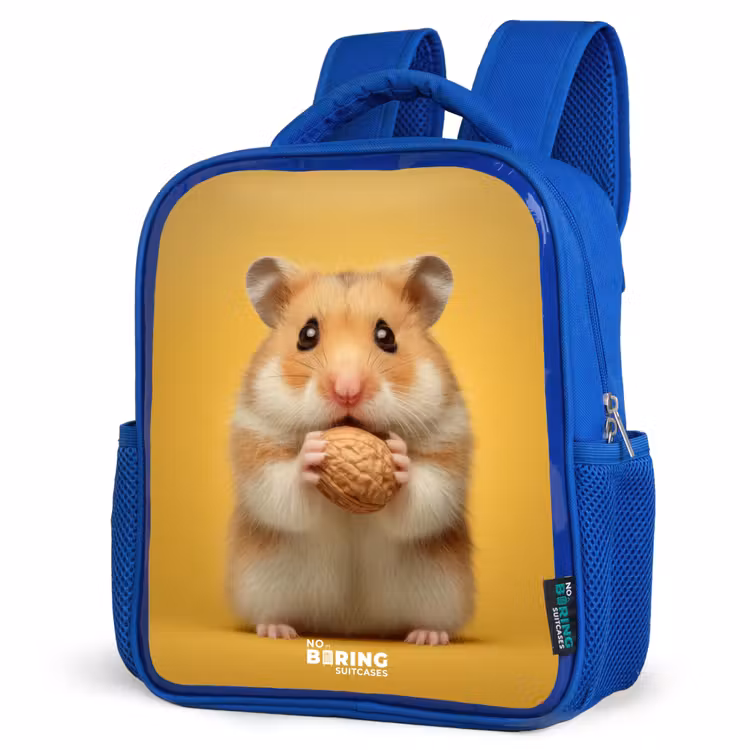 Sac à dos enfant - Bleu - Hamster - Noyer - Animal — 7