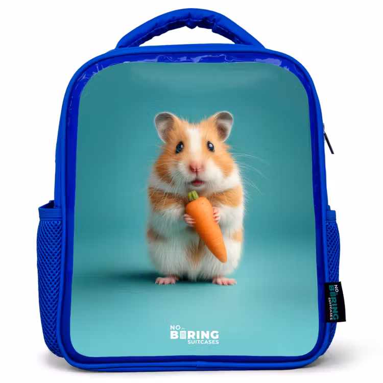 Sac à dos enfant - Bleu - Hamster - Carotte - Animal — 1