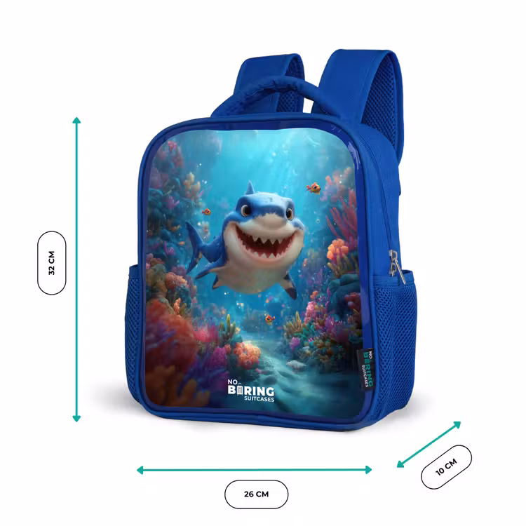 Sac à dos enfant - Bleu - Récif - Corail - Requin - Animal — 6