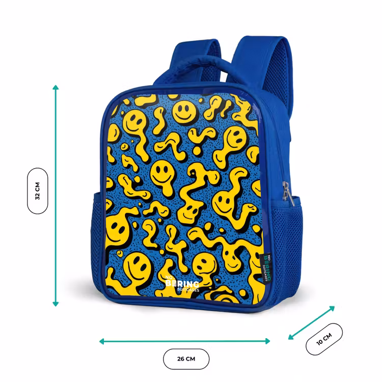 Sac à dos enfant - Bleu - Smiley - Bleu - Jaune — 6