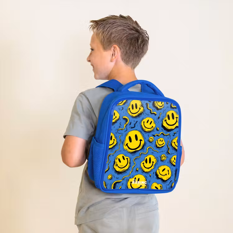 Sac à dos enfant - Bleu - Smiley - Jaune - Bleu — 2