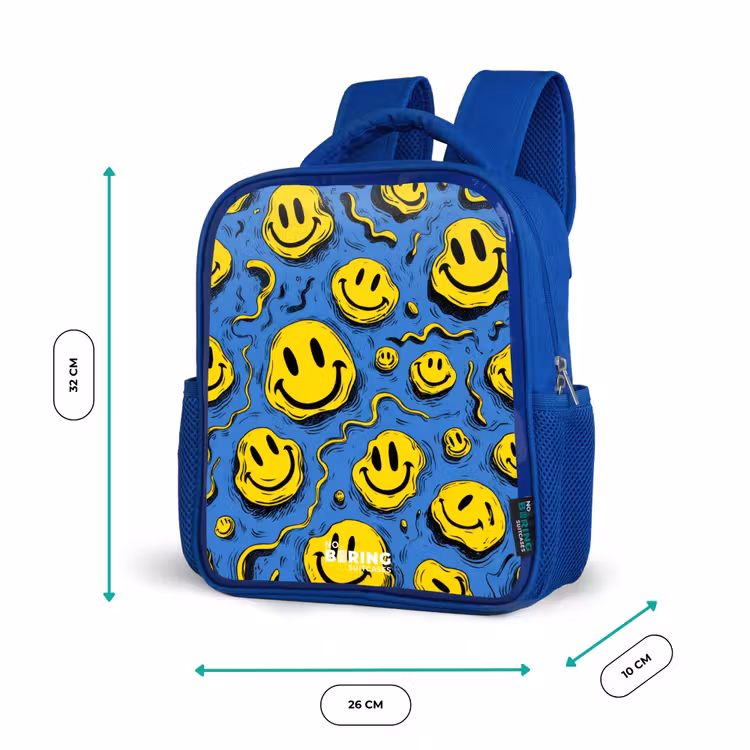 Sac à dos enfant - Bleu - Smiley - Jaune - Bleu — 6