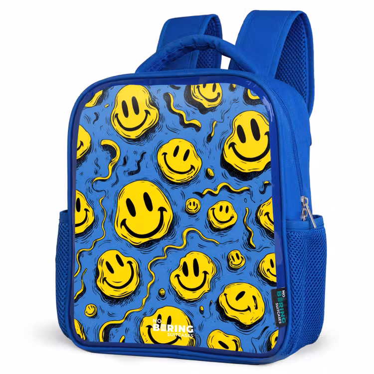 Sac à dos enfant - Bleu - Smiley - Jaune - Bleu — 7
