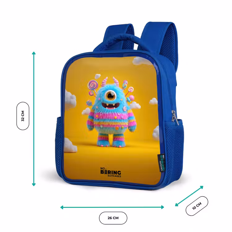 Sac à dos enfant - Bleu - Bonbons - Monstre - Arc-en-ciel — 6