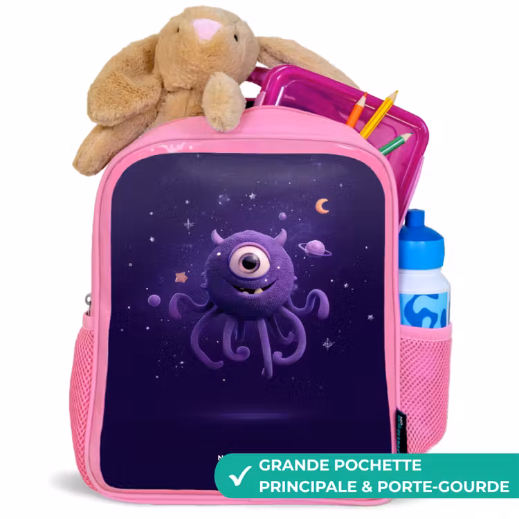 Sac à dos enfant - Rose - Kosmisch tentakelmonster — 2