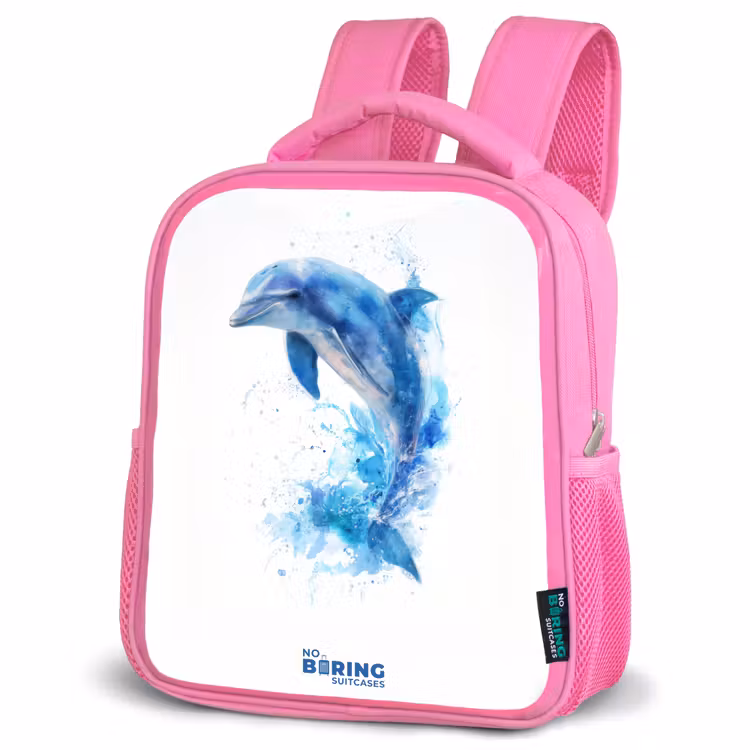 Sac à dos enfant - Rose - Springende blauwe dolfijn — 4