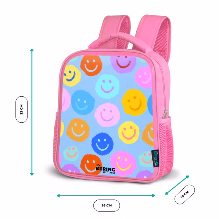 Sac à dos enfant - Rose - Vrolijk patroon van smileys — 3
