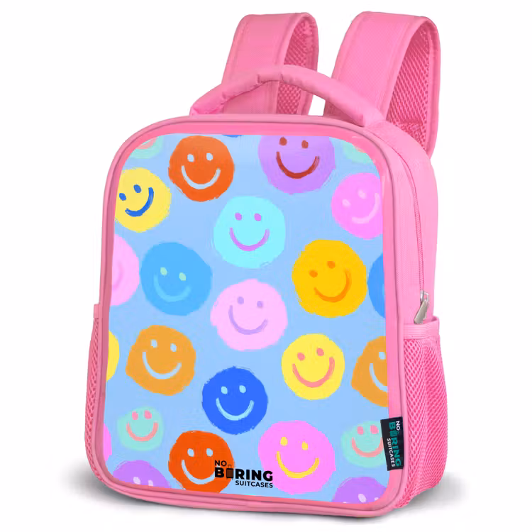 Sac à dos enfant - Rose - Vrolijk patroon van smileys — 4