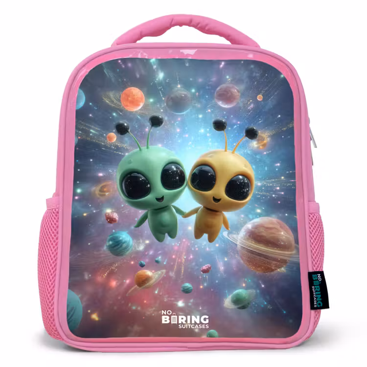 Sac à dos enfant - Rose - Vrolijke buitenaardse vrienden — 1