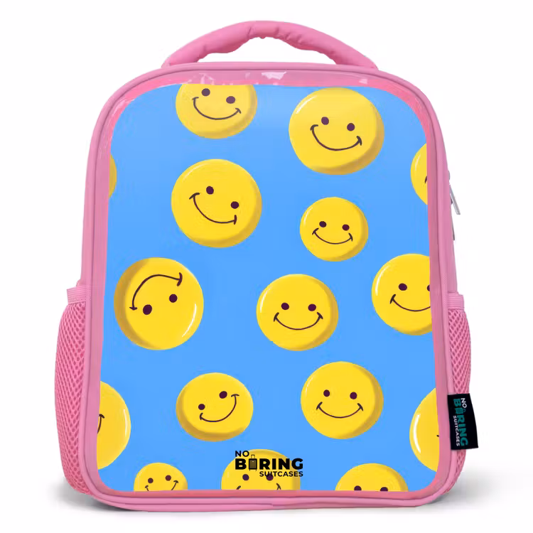 Sac à dos enfant - Rose - Vrolijke smileyregen — 1