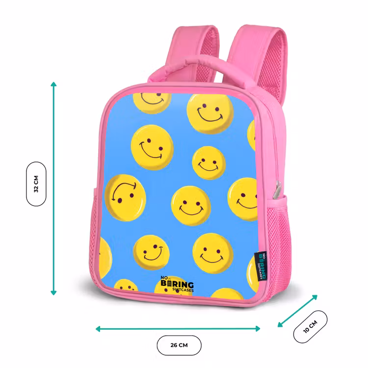 Sac à dos enfant - Rose - Vrolijke smileyregen — 3