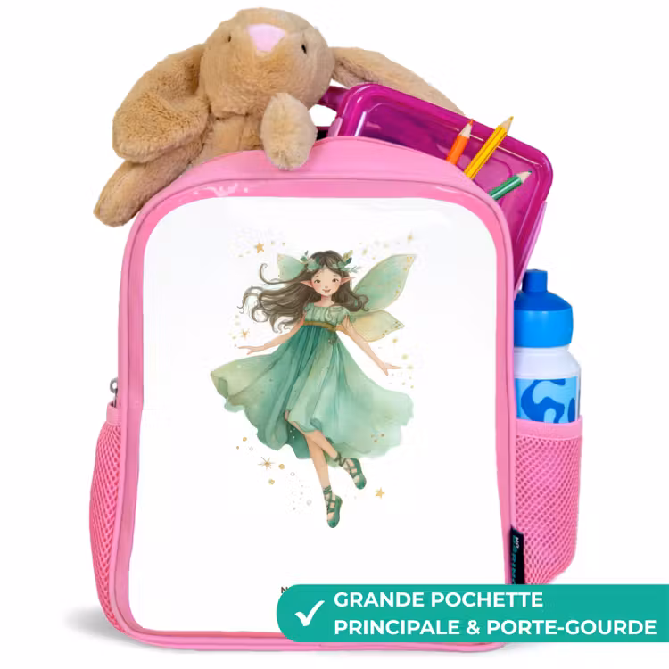 Sac à dos enfant - Rose - Zwevende groene elf — 2
