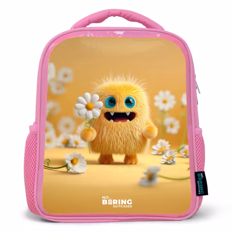 Sac à dos enfant - Rose - Monster - Wezen - Bloem - Geel — 1