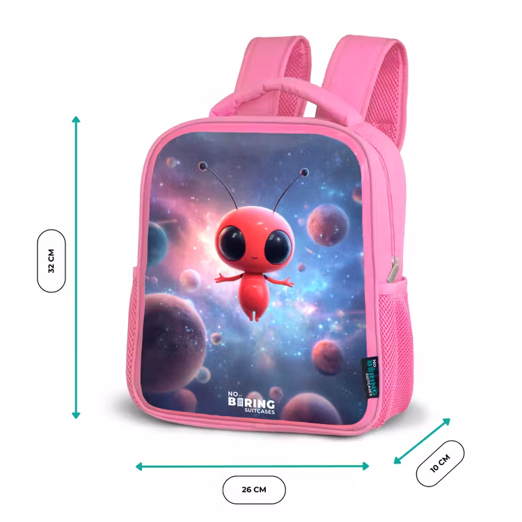 Sac à dos enfant - Rose - Rood Ruimtewezen in Kosmische Dans — 3