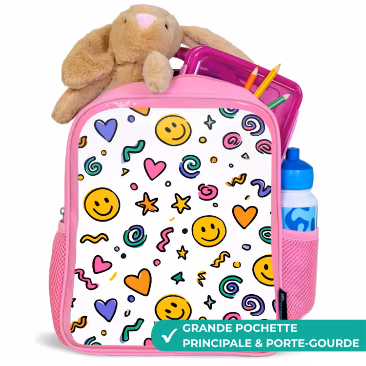 Sac à dos enfant - Rose - Smiley - Hartje - Ster — 2