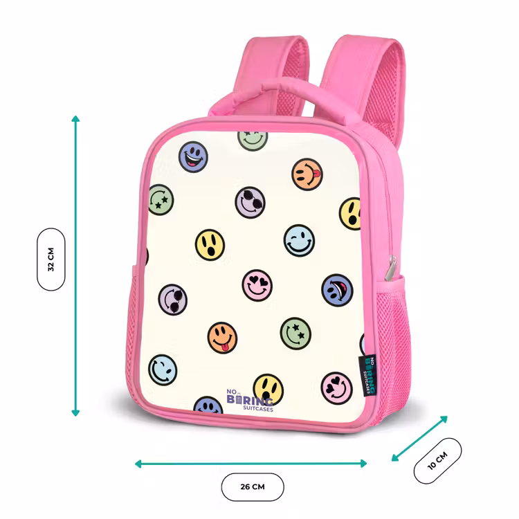 Sac à dos enfant - Rose - Speelse smiley-mix — 3