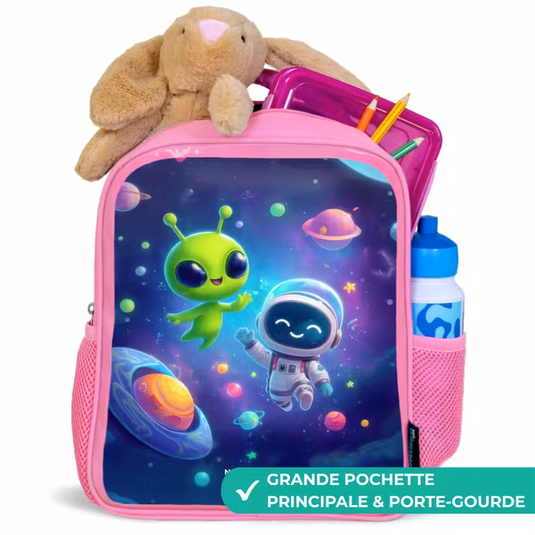 Sac à dos enfant - Rose - Vrolijke Ontmoeting in de Ruimte — 2