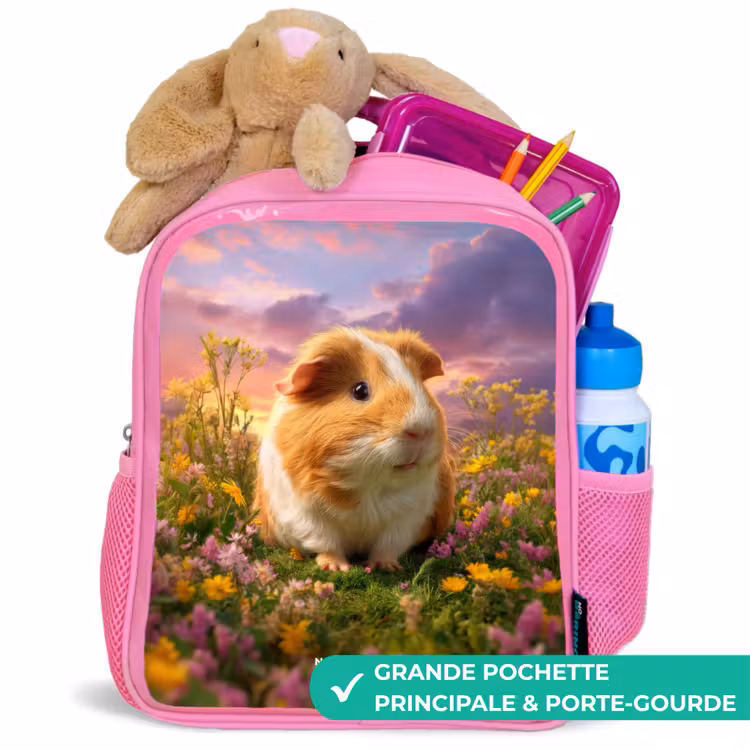 Sac à dos enfant - Rose - Cavia - Natuur - Dier — 2