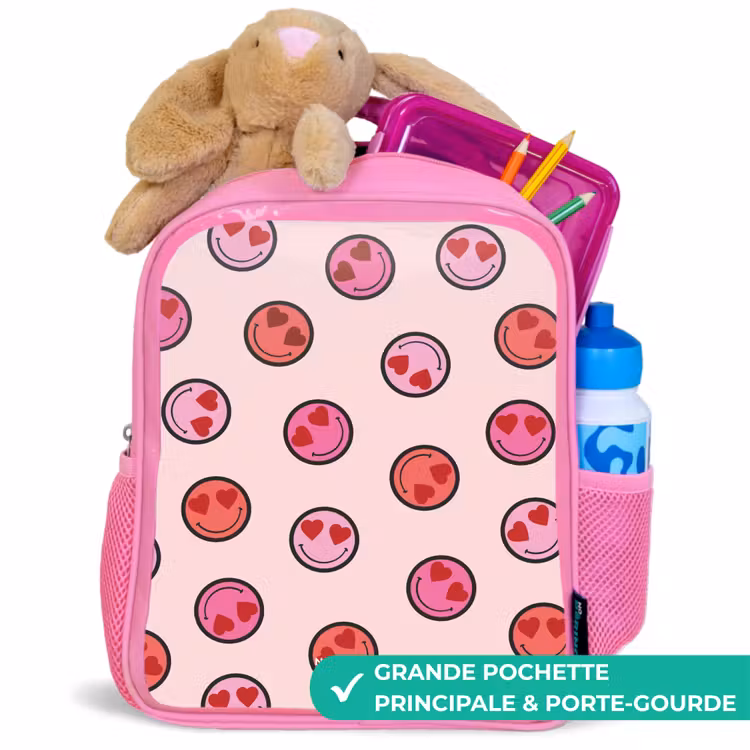 Sac à dos enfant - Rose - Hartje - Smiley - Patroon — 2