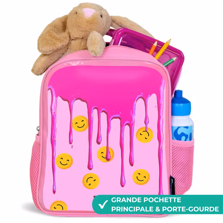 Sac à dos enfant - Rose - Verf - Smiley - Roze — 2